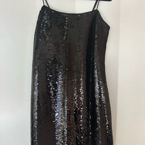 Abercrombie & Fitch Black Sequin Dress w adjustable straps